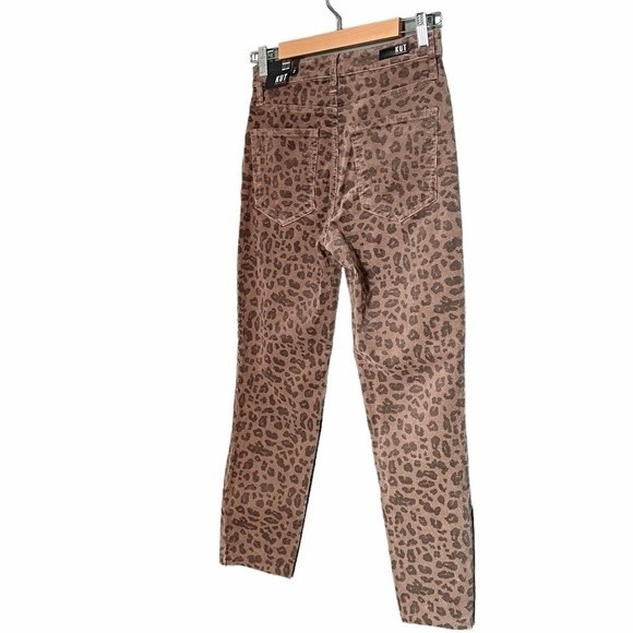 NWT Kut From The Kloth Rachael Mom Jeans Coffee Animal Print Corduroy Size 2 NEW - Picture 9 of 15